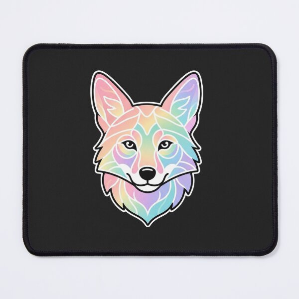 Item preview, Rainbow Pastel Fox Head Line Art Illustration designed and sold by Owcomm.