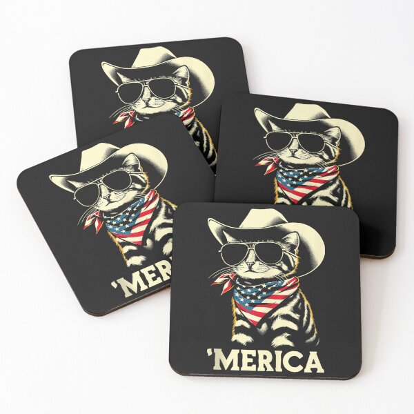 Item preview, USA 'Merica Cat 4th of July Men Women Kids Funny Patriotic Tank Top designed and sold by AidanMacdougall.