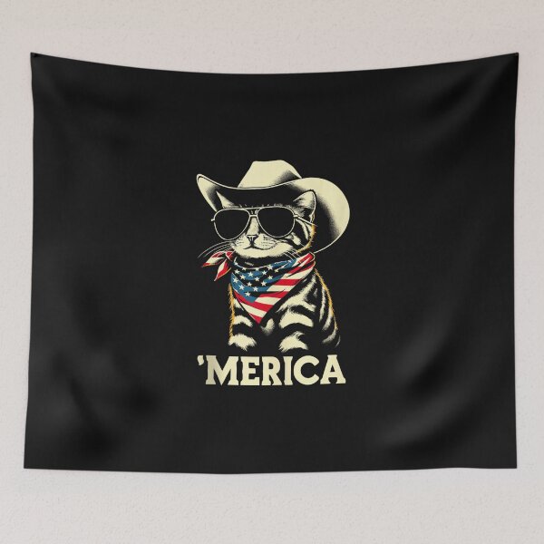 Item preview, USA 'Merica Cat 4th of July Men Women Kids Funny Patriotic Tank Top designed and sold by AidanMacdougall.
