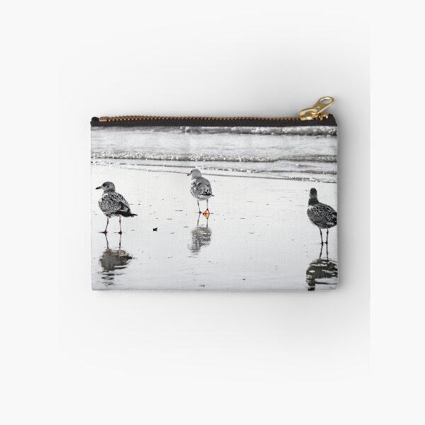 Item preview, Flock of Seagulls Resting on Wave-Washed groyne  designed and sold by kristofbellens.