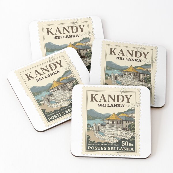 Item preview, Vintage Kandy Sri Lanka Temple Travel Stamp designed and sold by k3rstman1.