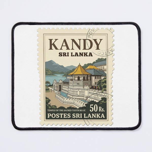 Item preview, Vintage Kandy Sri Lanka Temple Travel Stamp designed and sold by k3rstman1.