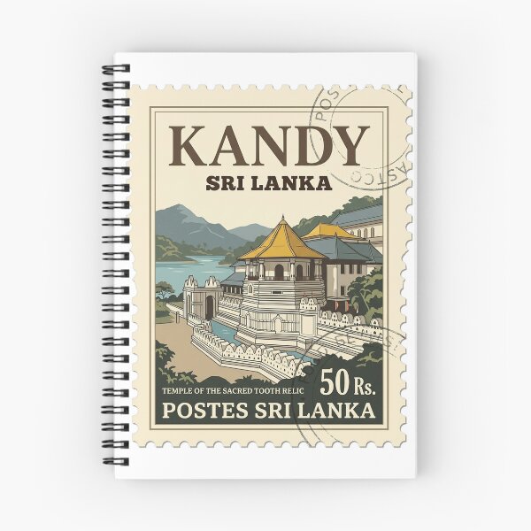 Artikelvorschau, Vintage-Reisebriefmarke für den Tempel von Kandy, Sri Lanka entworfen und verkauft von k3rstman1.