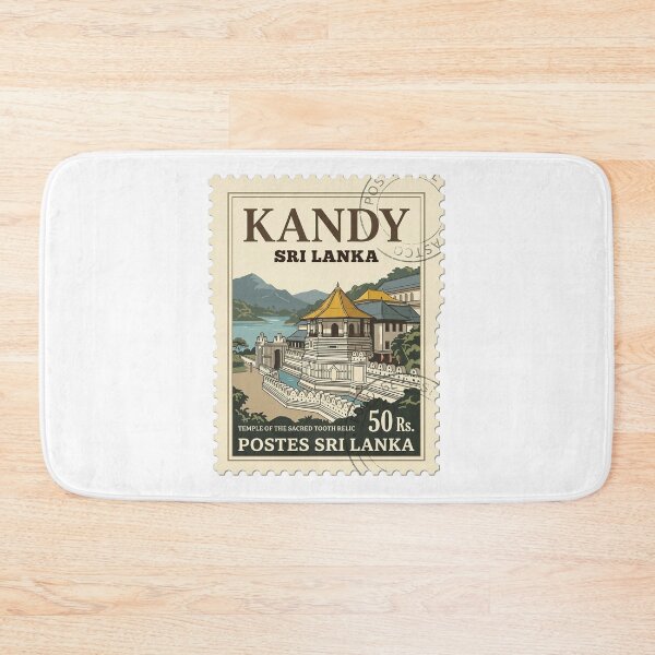 Item preview, Vintage Kandy Sri Lanka Temple Travel Stamp designed and sold by k3rstman1.