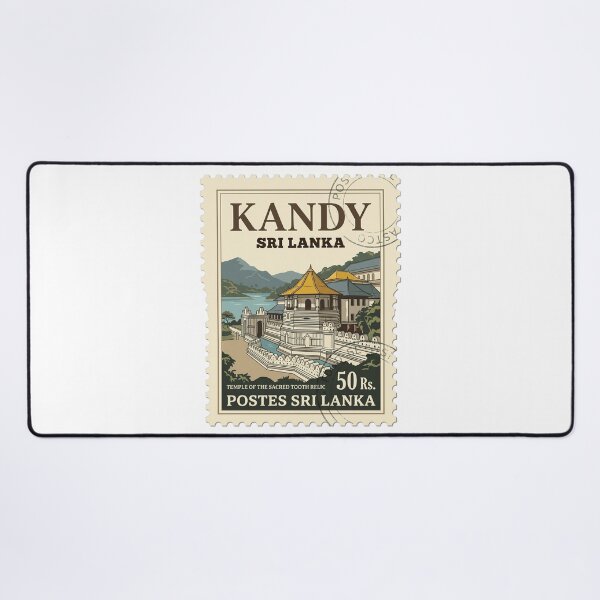 Item preview, Vintage Kandy Sri Lanka Temple Travel Stamp designed and sold by k3rstman1.