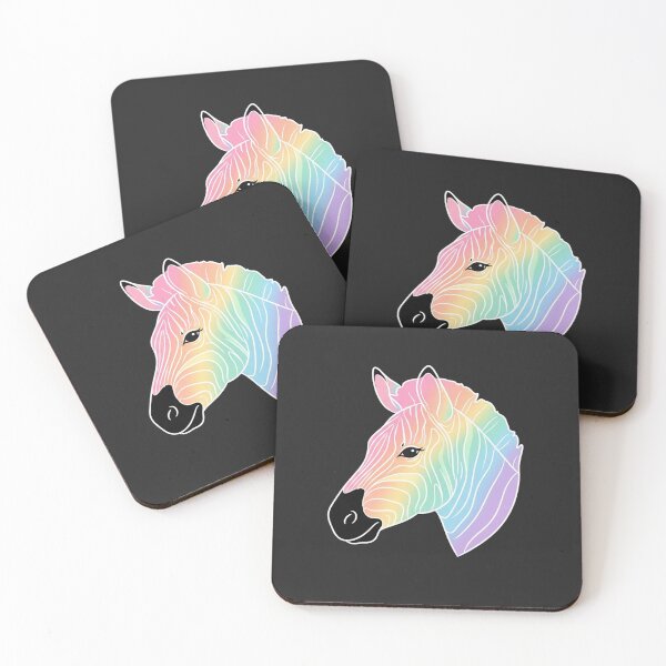 Item preview, Rainbow Pastel Zebra Head Vector Illustration designed and sold by Owcomm.