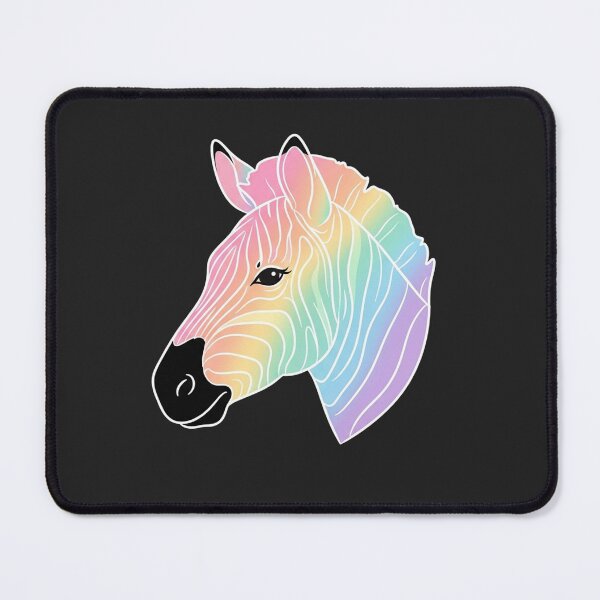 Item preview, Rainbow Pastel Zebra Head Vector Illustration designed and sold by Owcomm.