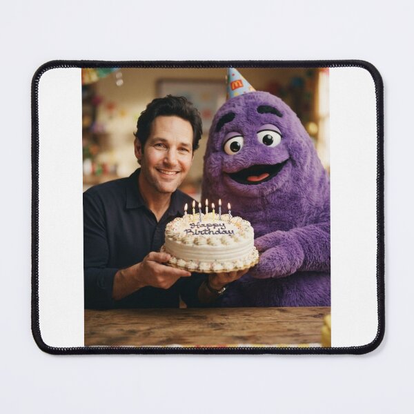 Item preview, Paul rudd grimace Ronald mcdonald mcdonalds meme memes funny parody christmas birthday designed and sold by CheeseBlueprint.