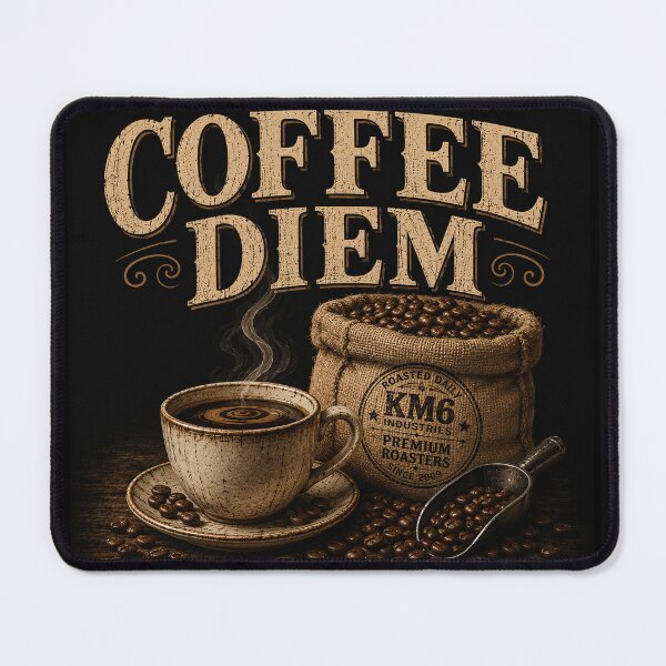 Item preview, Coffee Diem – Vintage Coffee Lover Pun | Retro Café Graphic | Premium Roasters Humour designed and sold by KissMy6 Industries.