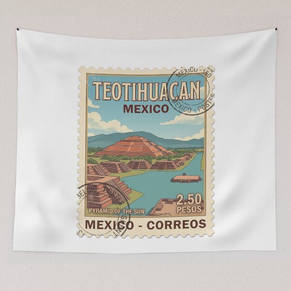 Item preview, Teotihuacan Pyramid Of The Sun Travel Stamp designed and sold by k3rstman1.
