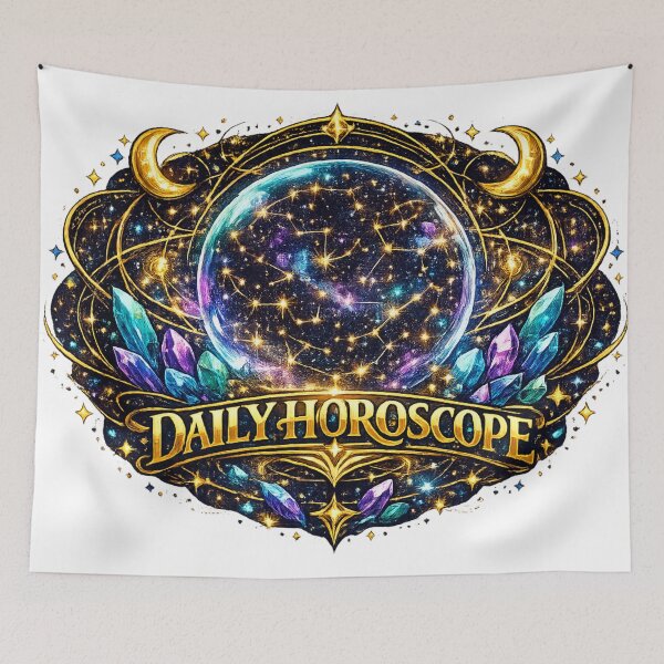 Item preview, Crystal Ball Daily Horoscope | Celestial Zodiac Astrology Fantasy Art Sticker T-Shirt designed and sold by irfanshikh.