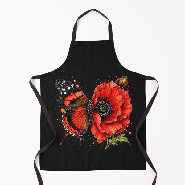 Item preview, Poppy Butterfly Watercolor Illustration designed and sold by ColorSplash123.