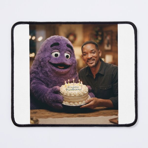 Item preview, Will smith grimace Ronald mcdonald mcdonalds meme memes funny parody christmas birthday designed and sold by CheeseBlueprint.