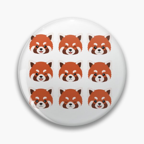 Item preview, Cute Red Panda Faces Expressions Grid designed and sold by Owcomm.