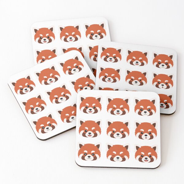Item preview, Cute Red Panda Faces Expressions Grid designed and sold by Owcomm.
