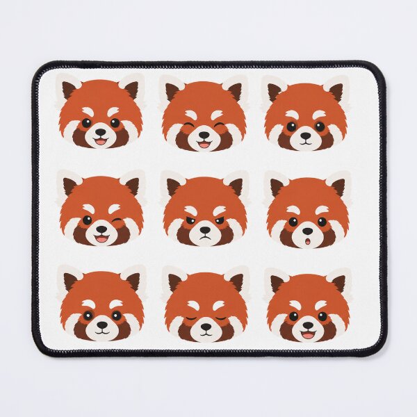 Item preview, Cute Red Panda Faces Expressions Grid designed and sold by Owcomm.