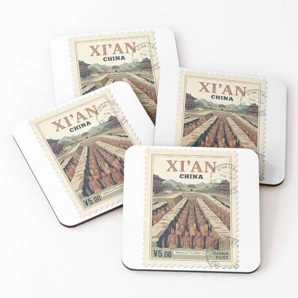 Item preview, Xi'An China Terracotta Army Vintage Travel Stamp designed and sold by k3rstman1.