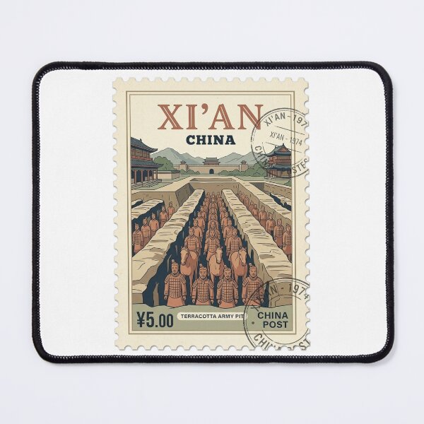 Item preview, Xi'An China Terracotta Army Vintage Travel Stamp designed and sold by k3rstman1.