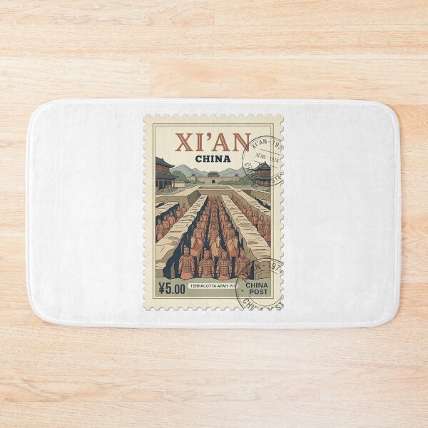 Item preview, Xi'An China Terracotta Army Vintage Travel Stamp designed and sold by k3rstman1.