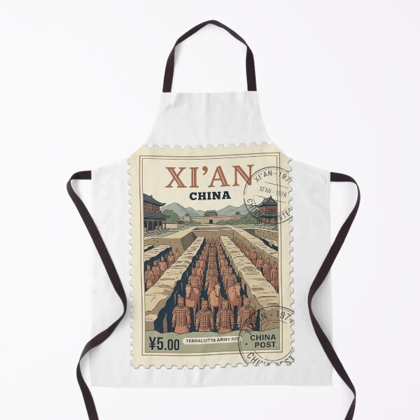 Item preview, Xi'An China Terracotta Army Vintage Travel Stamp designed and sold by k3rstman1.