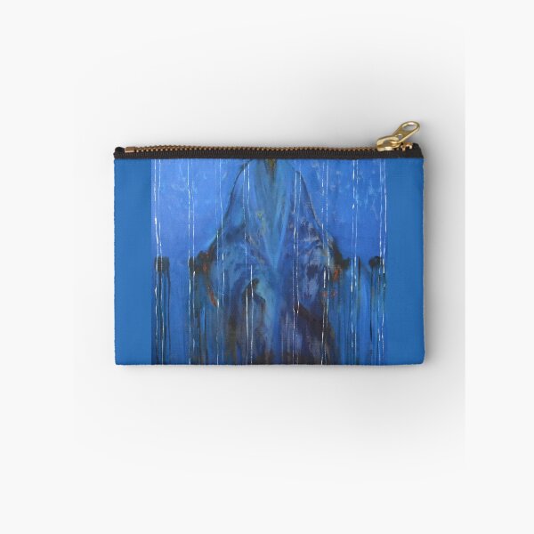 Item preview, Blue Abstract Figure White Linear Canvas Painting designed and sold by Gela Mikava.