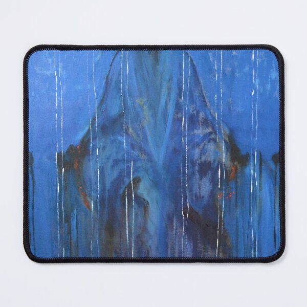 Item preview, Blue Abstract Figure White Linear Canvas Painting designed and sold by Gela Mikava.