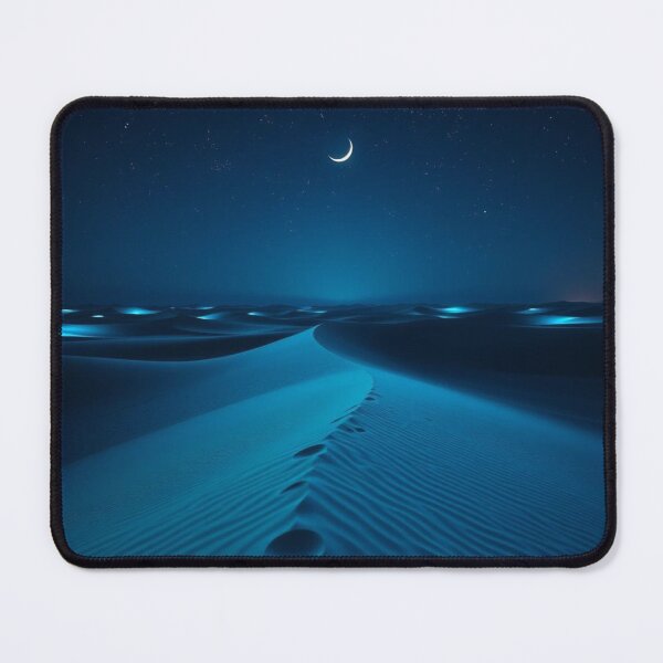 Item preview, Crescent Moon Over Blue Desert Sand Dunes Night Sky Stars designed and sold by EllDAV777.
