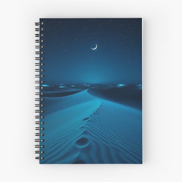 Item preview, Crescent Moon Over Blue Desert Sand Dunes Night Sky Stars designed and sold by EllDAV777.