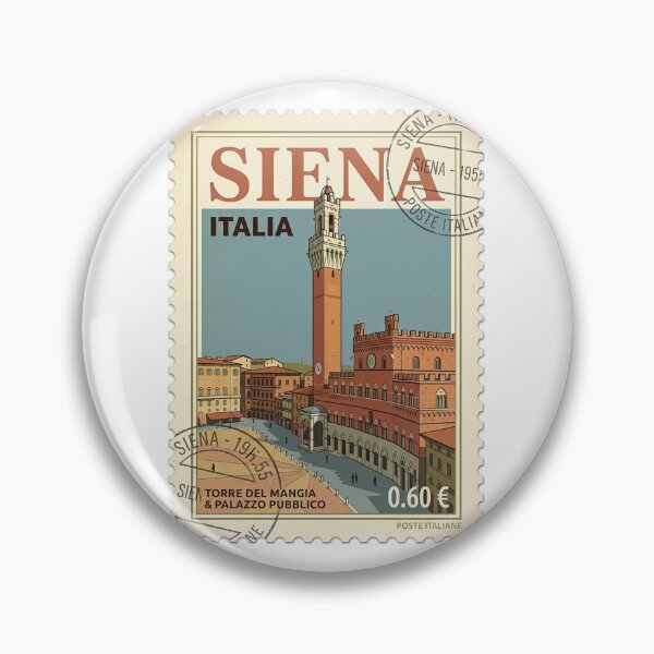 Item preview, Vintage Siena Italy Travel Stamp Torre Del Mangia designed and sold by k3rstman1.