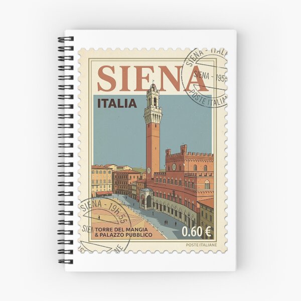 Item preview, Vintage Siena Italy Travel Stamp Torre Del Mangia designed and sold by k3rstman1.