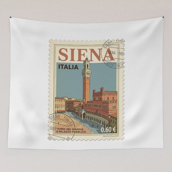 Item preview, Vintage Siena Italy Travel Stamp Torre Del Mangia designed and sold by k3rstman1.