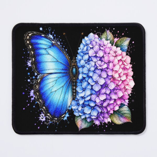 Item preview, Hydrangea Butterfly Watercolor Illustration designed and sold by ColorSplash123.