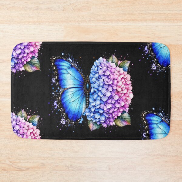 Item preview, Hydrangea Butterfly Watercolor Illustration designed and sold by ColorSplash123.