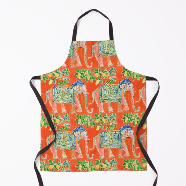 Item preview, Preppy elephants and lemons on prange designed and sold by SophieClimaArt.