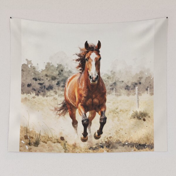 Item preview, Elegant Galloping Horses - Brown horse 1 designed and sold by Lucia Amaris Art.