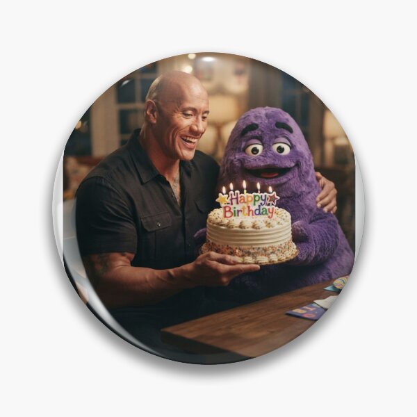 Item preview, Dwayne johnson the rock grimace Ronald mcdonald mcdonalds meme memes funny parody christmas birthday  designed and sold by CheeseBlueprint.