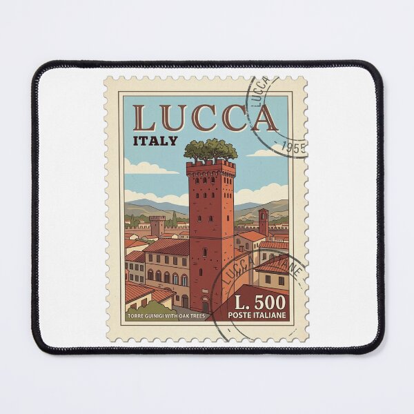 Item preview, Vintage Italy Lucca Torre Guinigi Travel Stamp designed and sold by k3rstman1.