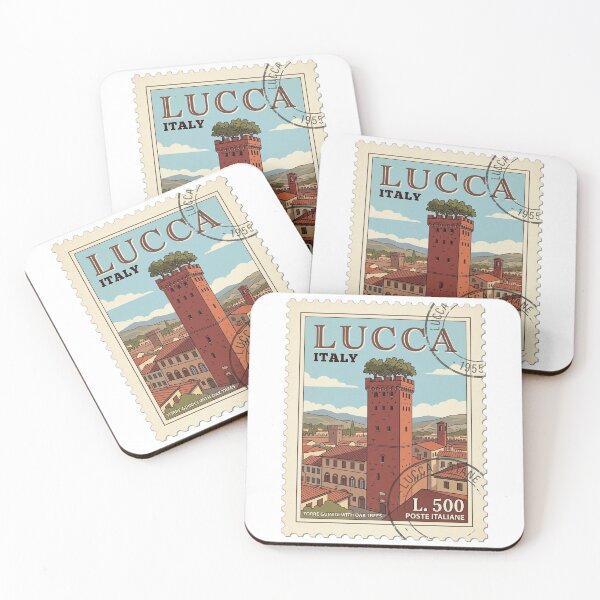 Item preview, Vintage Italy Lucca Torre Guinigi Travel Stamp designed and sold by k3rstman1.