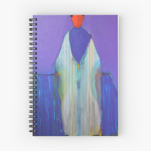 Item preview, Purple and Blue Abstract Figure Orange Face Painting designed and sold by Gela Mikava.