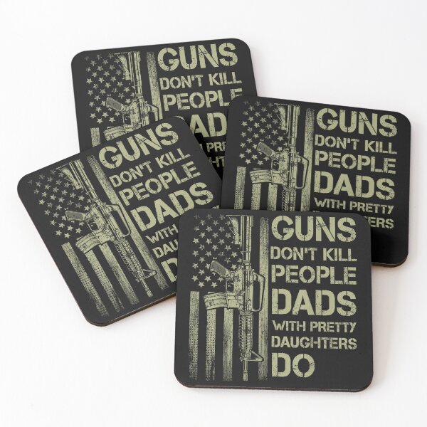 Item preview, Guns Don't Kill People Dads with Pretty Daughters Humor Dad T-Shirt designed and sold by AidanMacdougall.