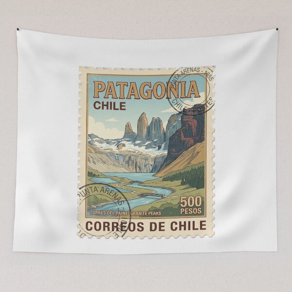 Item preview, Patagonia Torres Del Paine Chile Vintage Travel Stamp designed and sold by k3rstman1.