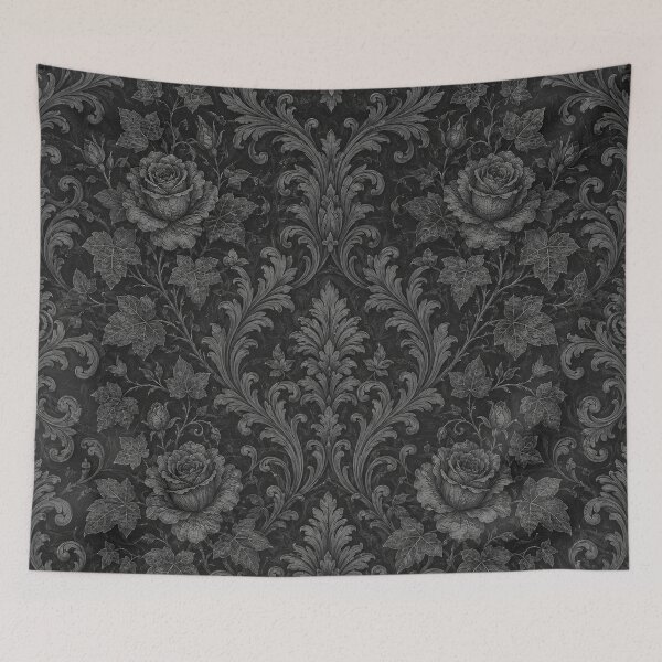 Item preview, Dark Gothic Victorian Rose Damask Pattern designed and sold by Owcomm.