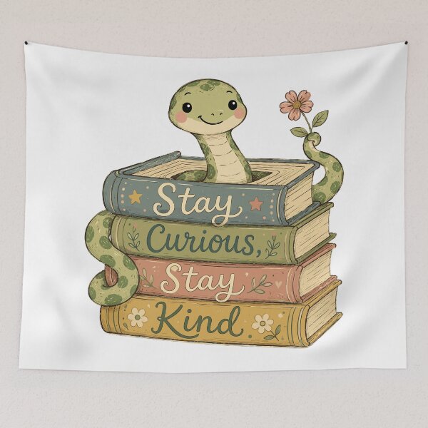 Item preview, Curious Curl - Cute Snake designed and sold by bapupa.