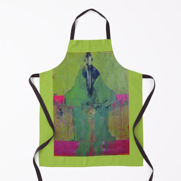 Item preview, Lime Green and Pink Abstract Figure Painting designed and sold by Gela Mikava.