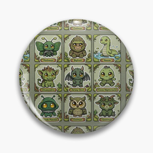 Item preview, Cute Forest Cryptid Character Grid designed and sold by Teeny Quities.