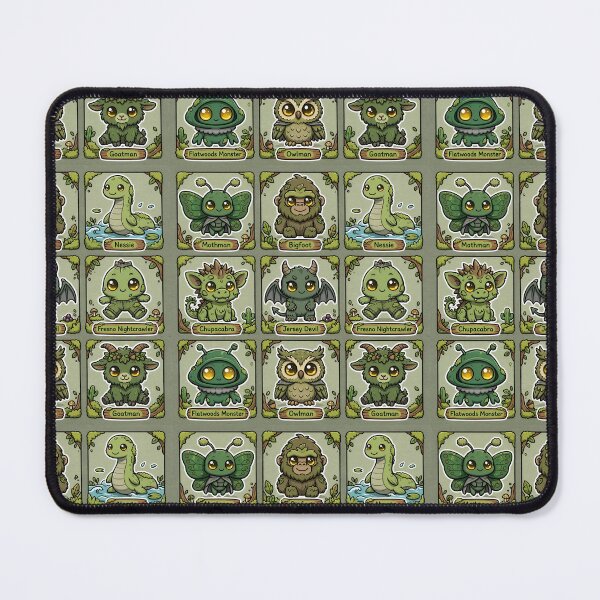 Item preview, Cute Forest Cryptid Character Grid designed and sold by Teeny Quities.