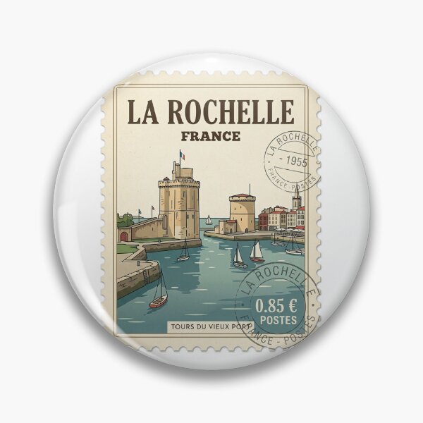 Item preview, Vintage La Rochelle France Travel Stamp designed and sold by k3rstman1.