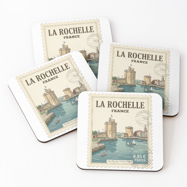Item preview, Vintage La Rochelle France Travel Stamp designed and sold by k3rstman1.