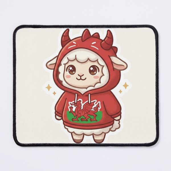 Item preview, Sheep in Welsh Hoodie – Cosy Cymru Kawaii designed and sold by Cerys-GS.