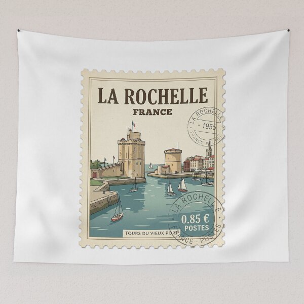 Item preview, Vintage La Rochelle France Travel Stamp designed and sold by k3rstman1.